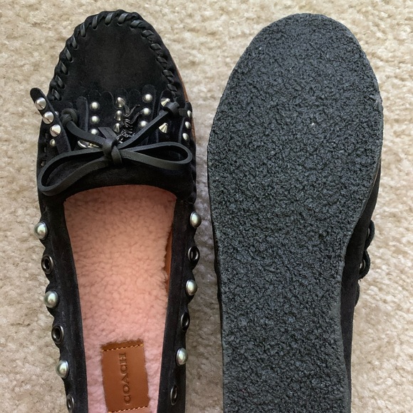 COACH Roccasin Embellished Glitter Suede Slip on - Picture 5 of 7